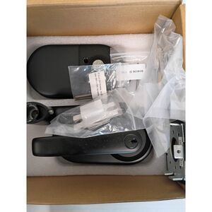 Digital Keypad Smart Lock • Fingerprint Entry • Matte Black Door Handle Set